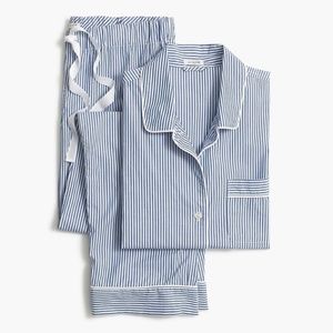 J CREW END ON END COTTON PAJAMA SET Blue NWT